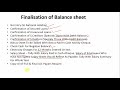 finalisation of balance sheet practical points balance sheet finalization accounts finalisation