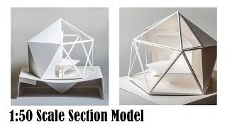 Making an architectural section model (Time lapse)