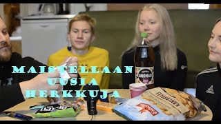 ASMR SUOMI - Maistellaan uusia herkkuja isosten kanssa (nauruvaroitus!)