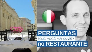 27 PERGUNTAS e EXPRESSÕES mais comuns no RESTAURANTE na ITÁLIA I Aula de italiano básico pra viagem