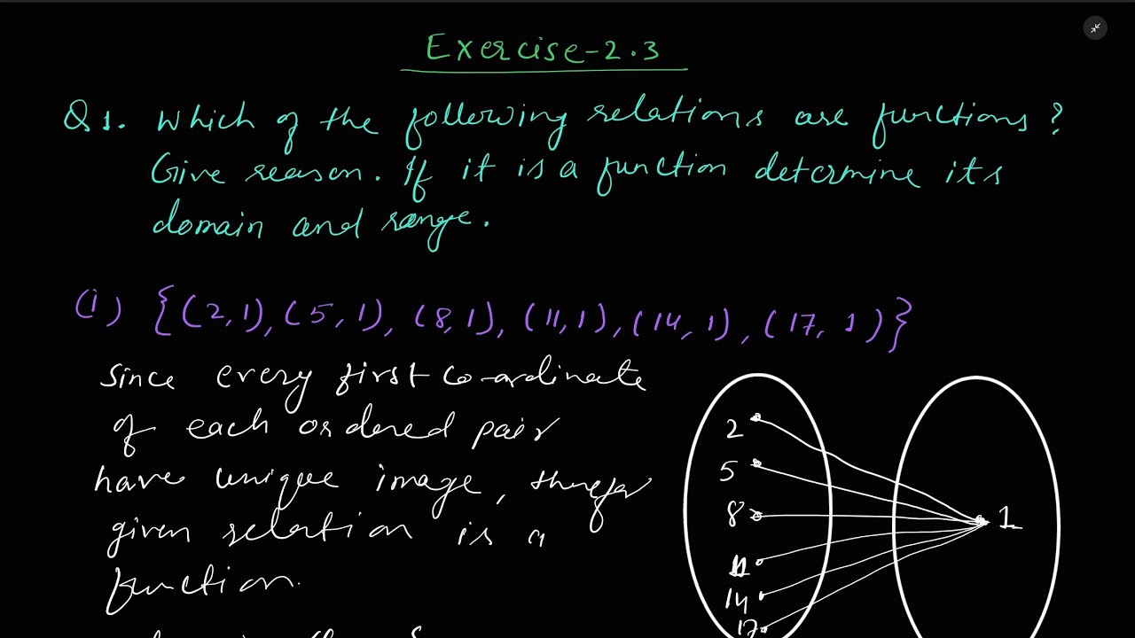 Class 11 Ncert Maths Ll Chapter 2 Relations And Functions Ll Lecture 18