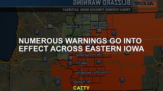 Numerous Warnings Go Into Effect Across eastern Iowa