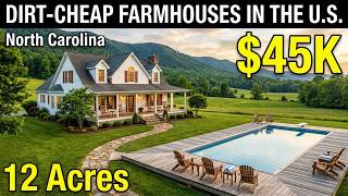 8 DIRT CHEAP Farmhouses in North Carolina — HUGE ACREAGE & PRIVACY! 🌲