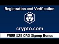 Crypto.com registration and verification | Crypto.com referral code | $25 CRO Signup bonus