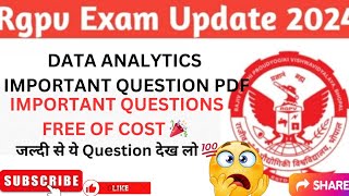 Data Analytics | Top 20 Questions | RGPV Exam 2024 Dec | How to Pass In Data Analytics Exam | #exam