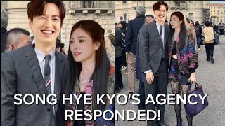 SONG HYE KYO'S AGENCY RESPONDED AFTER LEE MIN HO'S AGENCY STATEMENT!