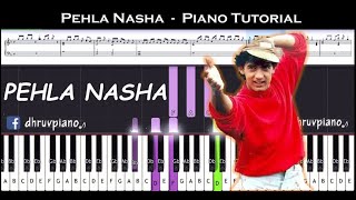 ♫ PEHLA NASHA || 🎹 Piano Tutorial + Sheet Music (with English Notes) + MIDI