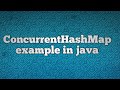 ConcurrentHashMap example in java