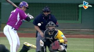 20131005 CPBL 象vs犀牛 2下 林坤笙右外野安打 第一輪還沒打完已經出現5支一壘安打了