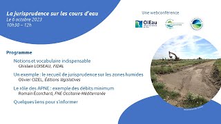 Webconf OiEau - Jurisprudence sur les cours d'eau