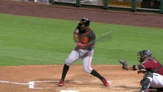 SF@ARI: Span hits a solo jack to center field