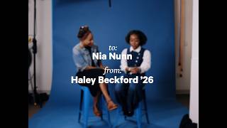 Haley and Nia | Dear Mentor: Class of 2026 | Ithaca College