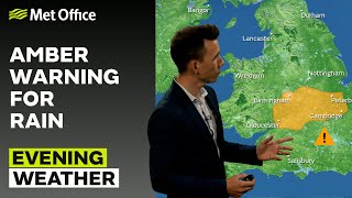 26/09/24 – Heavy rain in Central England– Evening Weather Forecast UK – Met Office Weather