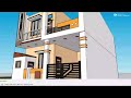 car parking elevation house plan 20 by 40 ghar ka design 20*40 makan ka naksha kaise bnaye