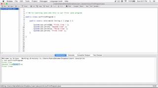 6. Combining the println and print statements - Learn Java