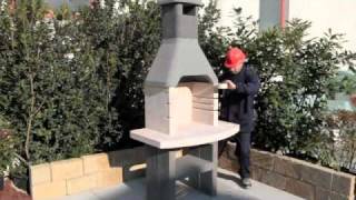 Assembly of Charcoal Masonry BBQ Barbecue Grill by Sunday Grill