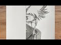 Kakashi Hatake Drawing step by step | How to draw Kakashi Hatake | Easy drawing ideas for beginners