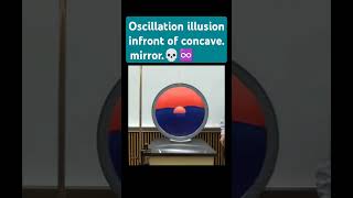 Oscillation of ball infront of concave mirror creating an illusion 💀 #complexgeometry #science