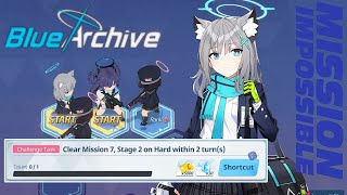 Mission 7-2 Hard 2 Turns Challenge - Blue Archive Tips \u0026 Trick