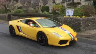 Bibury yellow car convoy