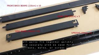 Assembly Instructions for 180 x 90 x 40cm Boltless Shelving Unit