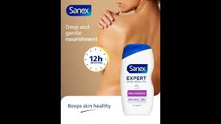 Sanex shower gels, soothe sensitive skin