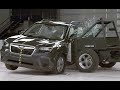 2021 Subaru Forester updated side crash test (extended footage)