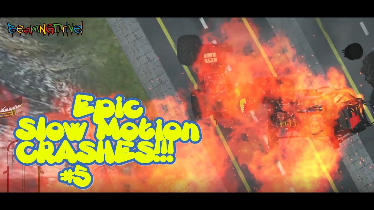 Epic Slow Motion CRASHES!!! #5: BeamNG Drive | KNS Productions - YouTube