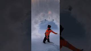 Throwing boiled water in the air on a cold winter day❄️#snow #happiness #excitement #youtubeshort