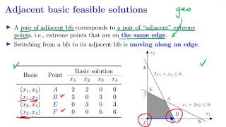 [OR2-Algorithms] lecture 2: Simplex Method #9 Adjacent basic feasible solutions