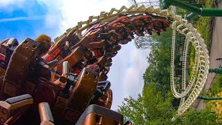 Riding Python Roller Coaster at Efteling! Multi Angle POV 4K 60FPS The Netherlands