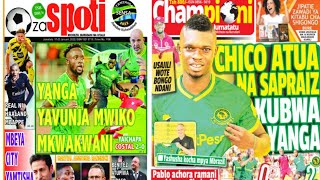 MICHEZO Magazetini Jtatu17/1/2022:Yanga Haishikiki,Simba Kukipiga Leo Mbeya