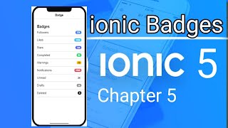 ionic 5 tutorials | how to make ionic badges | ionic 5 badges | *ngFor loop | chapter 5