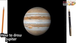 Easy way to draw Jupiter || Jupiter step by step drawing | How to draw Jupiter