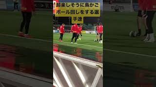 🔴🟡超楽しそうに鳥かごボール回しをする選手達！杉本健勇選声デカっ！浦和レッズ選手Jリーグサッカー日本代表＃shorts＃Jリーグ＃サッカー日本代表