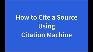 Citation Machine for Reference Page & Purdue Owl for APA & MLA Resource Formatting Rules