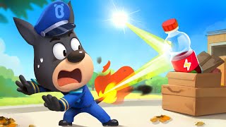 Bottles and Fires | Educational Videos | Safety Cartoon for Kids | Sheriff Labrador