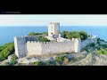 platamon castle by drone greece 4k