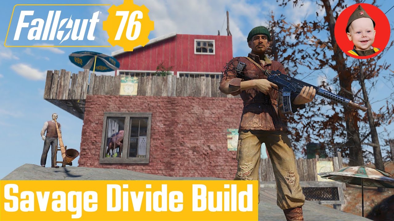 Fallout 76 Base Build - Savage Divide, Cliff-Top Base Near R&G Station ...