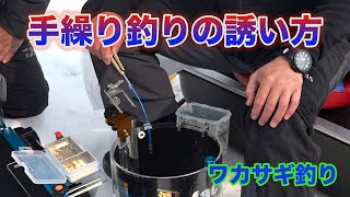 ワカサギ釣り 手繰り釣りの誘い方