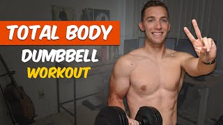 Beginner Total Body Workout at Home with Dumbbells (2/3) | GamerBody