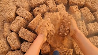 Crunchy Stoney Red Dirt Cubes Floor Crumbling Sleepaid Satisfying ASMR #asmrcommunity