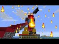 playing an among us lucky block race in minecraft