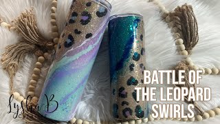 Battle of leopard swirls, Leopard Print & Glitter Swirl Tumbler DIY Sparkling Custom Cup Tutorial