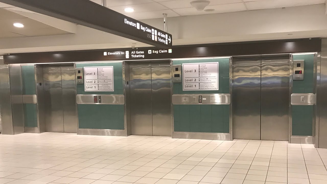 Schindler Traction Modded Elevators At Orlando Intl Airport - Terminal ...