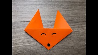 How to make an origami fox face step by step