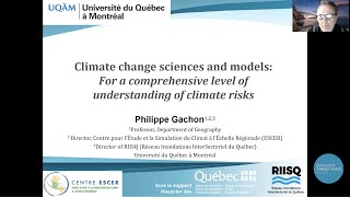 Day 2 - Philippe Gachon: Climate change sciences and models ...