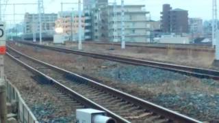 【鉄道のある風景シリーズ その244】「列車達の共演 その8」下り特急「スーパーはくと11号」倉吉行き、上り新快速225系100番台野洲行き、1734時武庫川橋梁通過です。