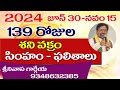 2024 SANI GRAHA VAKRAM _SIMHA RASI Sreenivasa Gargeya 934863235