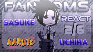 ↳🍅 Fandoms React to Sasuke Uchiha  ↲ || Naruto Shippuden | 🍅SasuSaku🌸 - Twins AU|2/6||PT-BR/EN||